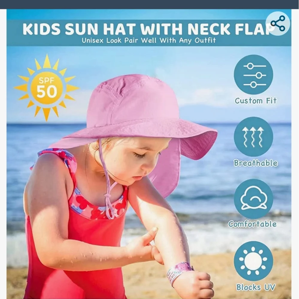 Baby toddler fishing Sun hat. Kids UPF 50+ with brim sun protection with…